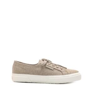 Superga Women's Tan Wool Effect Padded Lace-up Sneakers Shoes Size 40